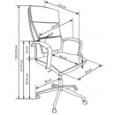 Кресло компьютерное HALMAR AURELIUS белый/хром